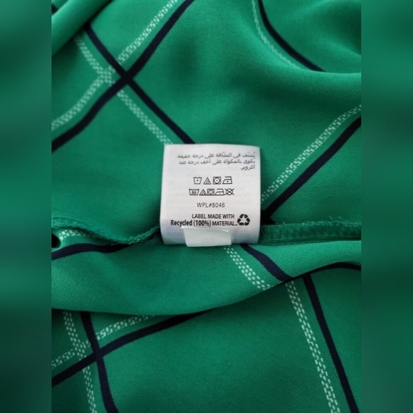 Charter Club Green Plaid Blouse - Picture 8 of 8